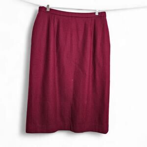 Pendleton Women's Vintage Red Pure New Wool Long Skirt Size 14